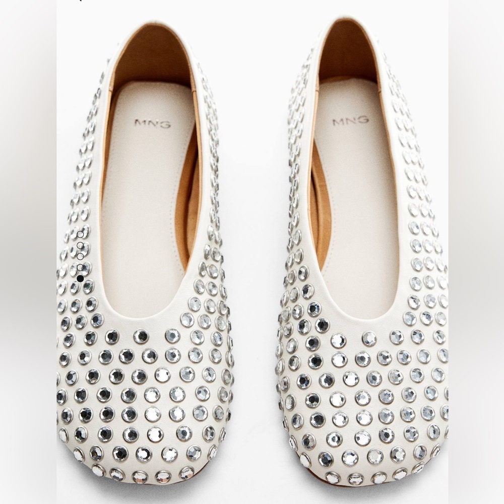 Mango Rhinestone Ballerinas in size 9